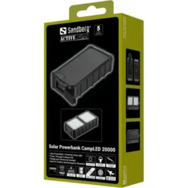 Sandberg 421-24 Solar Powerbank CampLED 20000