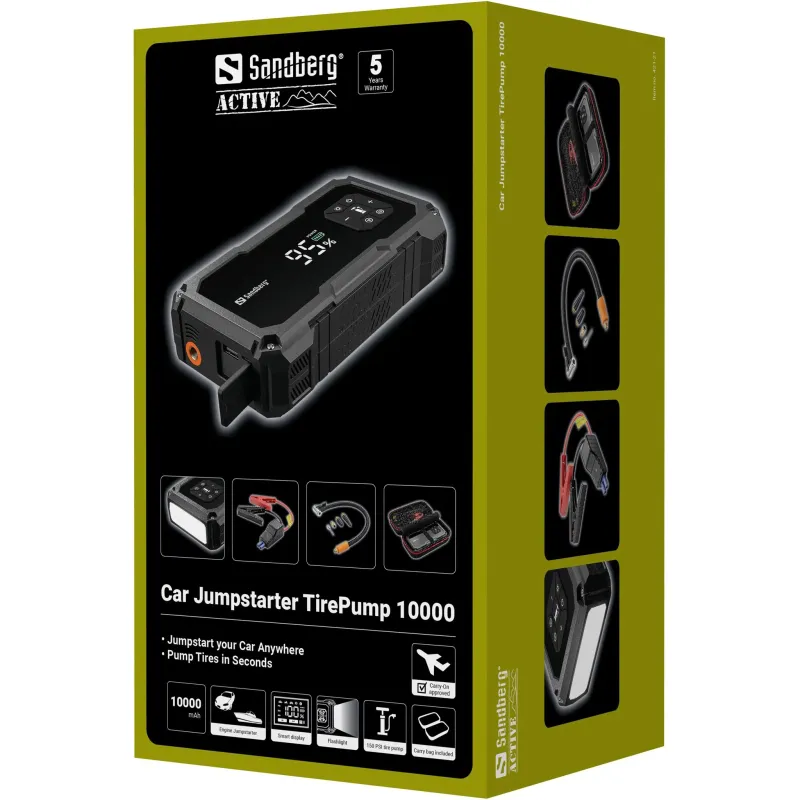 Sandberg 421-21  Car Jumpstarter Powerbank 10000 TirePump