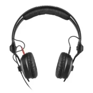 Sennheiser HD 25 PLUS - Słuchawki profesjonalne, zamknięte, przewód prosty i spiralny, dodatkowe poduszki welurowe,
