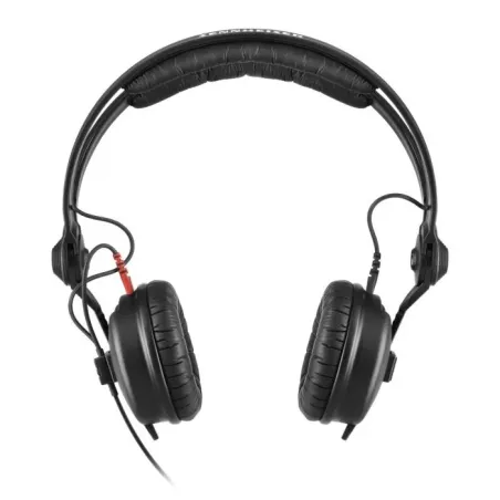 Sennheiser HD 25 PLUS - Słuchawki profesjonalne, zamknięte, przewód prosty i spiralny, dodatkowe poduszki welurowe,