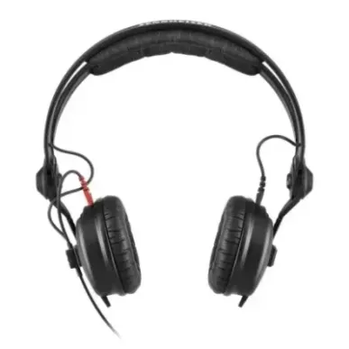 Sennheiser HD 25 PLUS - Słuchawki profesjonalne, zamknięte, przewód prosty i spiralny, dodatkowe poduszki welurowe,