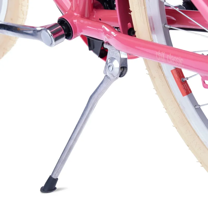 Детский велосипед S'COOL chiX Classic, 24 дюйма, цвет ягодный/бежевый.