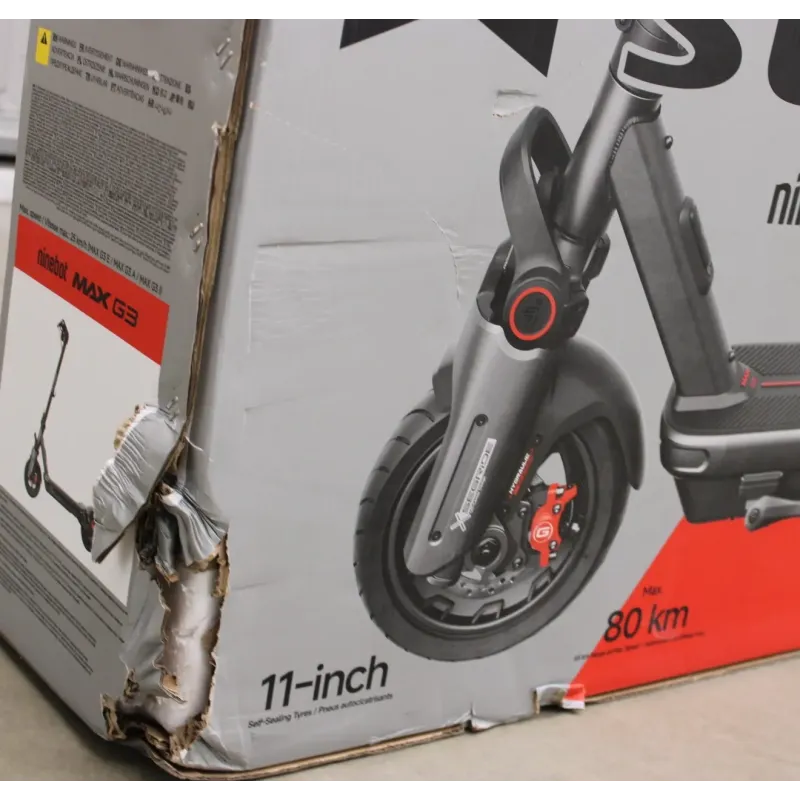 SALE OUT. Segway MAX G3 E eKickScooter 2000 W Up to 25 km/h 11 " 24 month(s) Black DAMAGED PACKAGING