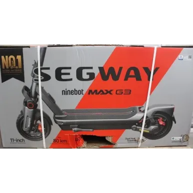 SALE OUT. Segway MAX G3 E eKickScooter 2000 W Up to 25 km/h 11 " 24 month(s) Black DAMAGED PACKAGING