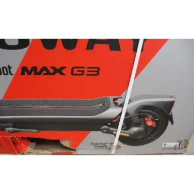 SALE OUT. Segway MAX G3 E eKickScooter 2000 W Up to 25 km/h 11 " 24 month(s) Black DAMAGED PACKAGING