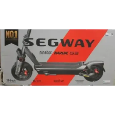 SALE OUT. Segway MAX G3 E eKickScooter 2000 W Up to 25 km/h 11 " 24 month(s) Black DAMAGED PACKAGING