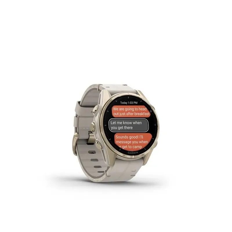 Garmin Fenix 8 3.3 cm (1.3") AMOLED 43 mm Digital 416 x 416 pixels Touchscreen Gold Wi-Fi GPS (satellite)