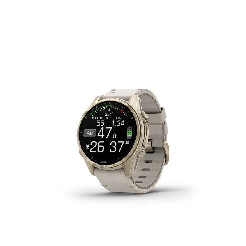 Garmin Fenix 8 3.3 cm (1.3") AMOLED 43 mm Digital 416 x 416 pixels Touchscreen Gold Wi-Fi GPS (satellite)