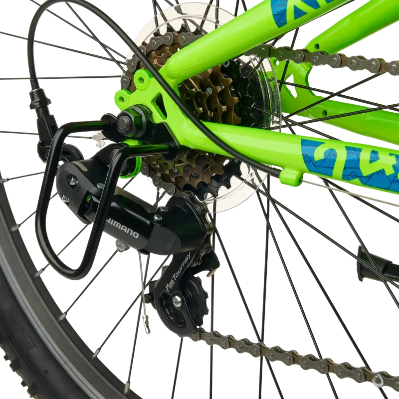 Laste jalgratas S'COOL Xroc, 24" Neon Green/Ocean