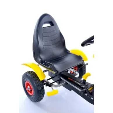 Велокарт (Веломобиль) Go-Kart F618 жёлтый (от 4-10 лет)