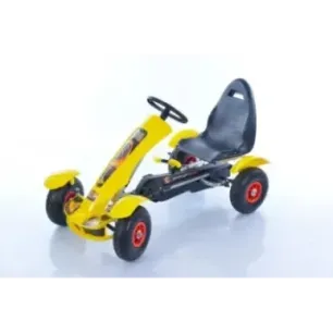 Велокарт (Веломобиль) Go-Kart F618 жёлтый (от 4-10 лет)