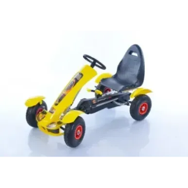 Велокарт (Веломобиль) Go-Kart F618 жёлтый (от 4-10 лет)