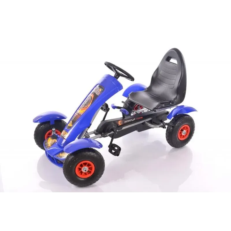 Велокарт (Веломобиль) Go-Kart F618 синий (от 4-10 лет)