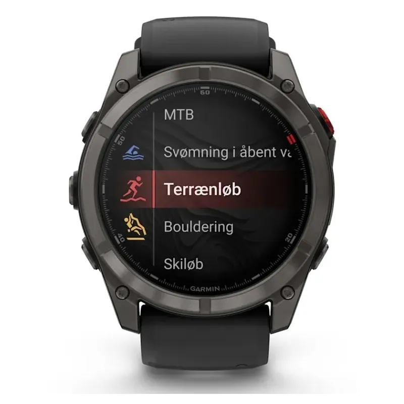 Garmin fēnix 8 Pro 3.56 cm (1.4") AMOLED 51 mm Digital 454 x 454 pixels Touchscreen Black, Grey, Titanium Wi-Fi GPS