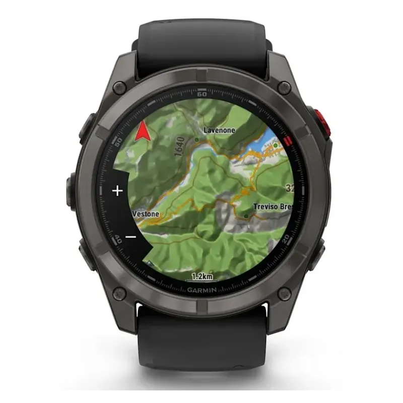 Garmin fēnix 8 Pro 3.56 cm (1.4") AMOLED 51 mm Digital 454 x 454 pixels Touchscreen Black, Grey, Titanium Wi-Fi GPS