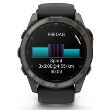 Garmin fēnix 8 Pro 3.56 cm (1.4") AMOLED 51 mm Digital 454 x 454 pixels Touchscreen Black, Grey, Titanium Wi-Fi GPS