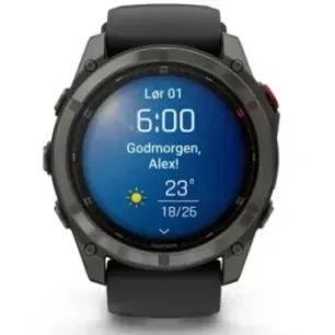 Garmin fēnix 8 Pro 3.56 cm (1.4") AMOLED 51 mm Digital 454 x 454 pixels Touchscreen Black, Grey, Titanium Wi-Fi GPS