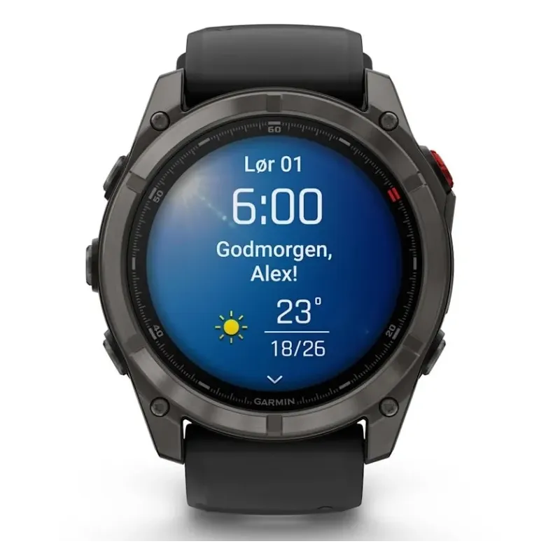 Garmin fēnix 8 Pro 3.56 cm (1.4") AMOLED 51 mm Digital 454 x 454 pixels Touchscreen Black, Grey, Titanium Wi-Fi GPS