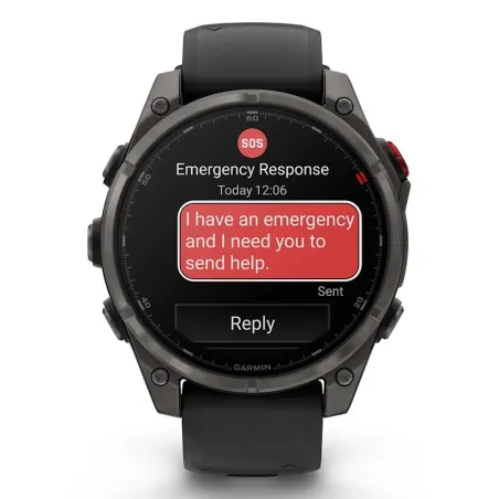 Garmin fēnix 8 Pro 3.56 cm (1.4") AMOLED 47 mm Digital 454 x 454 pixels Touchscreen Grey Wi-Fi GPS (satellite)