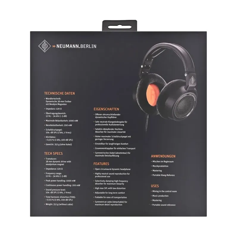 Neumann NDH 30 Black Edition - open-back studio headphones