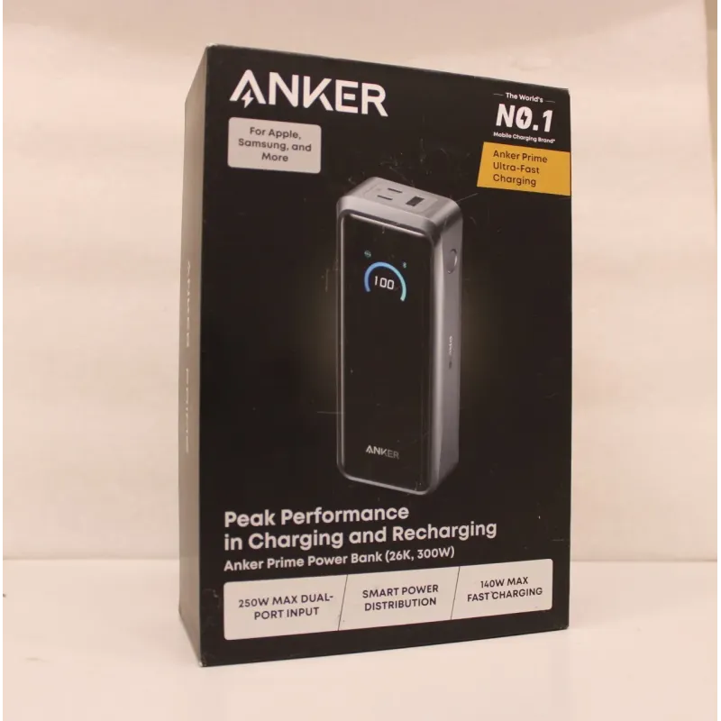 SALE OUT. Anker Prime power bank - USB, 2 x USB-C - 300 Watt 26250 mAh Black DEMO
