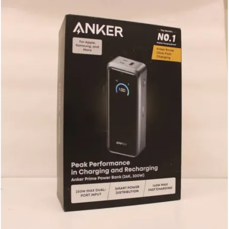 SALE OUT. Anker Prime power bank - USB, 2 x USB-C - 300 Watt 26250 mAh Black DEMO