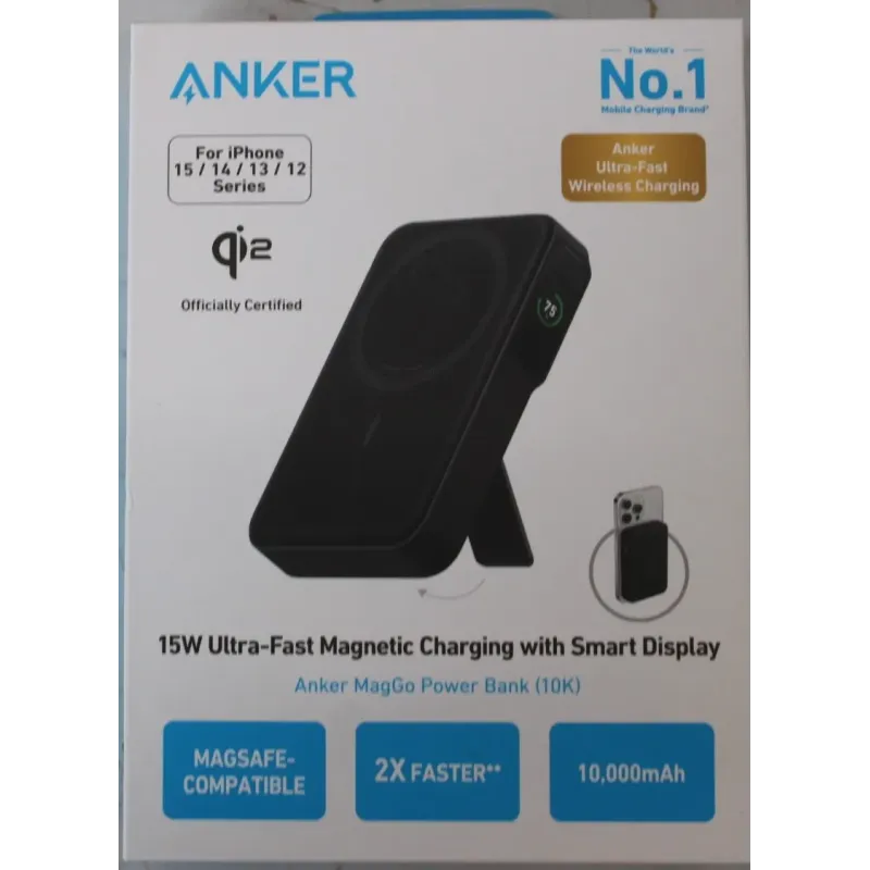 SALE OUT. Anker 633 Magnetic Wireless Power Bank with 27W USB C port A1654G11 10000 mAh Black DEMO