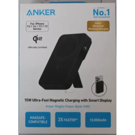 SALE OUT. Anker 633 Magnetic Wireless Power Bank with 27W USB C port A1654G11 10000 mAh Black DEMO