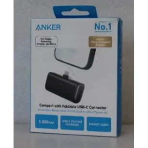 SALE OUT. Anker Nano Power Bank Built-In with USB-C Connector A1653H11 5000 mAh Black DEMO