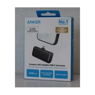 SALE OUT. Anker Nano Power Bank Built-In with USB-C Connector A1653H11 5000 mAh Black DEMO