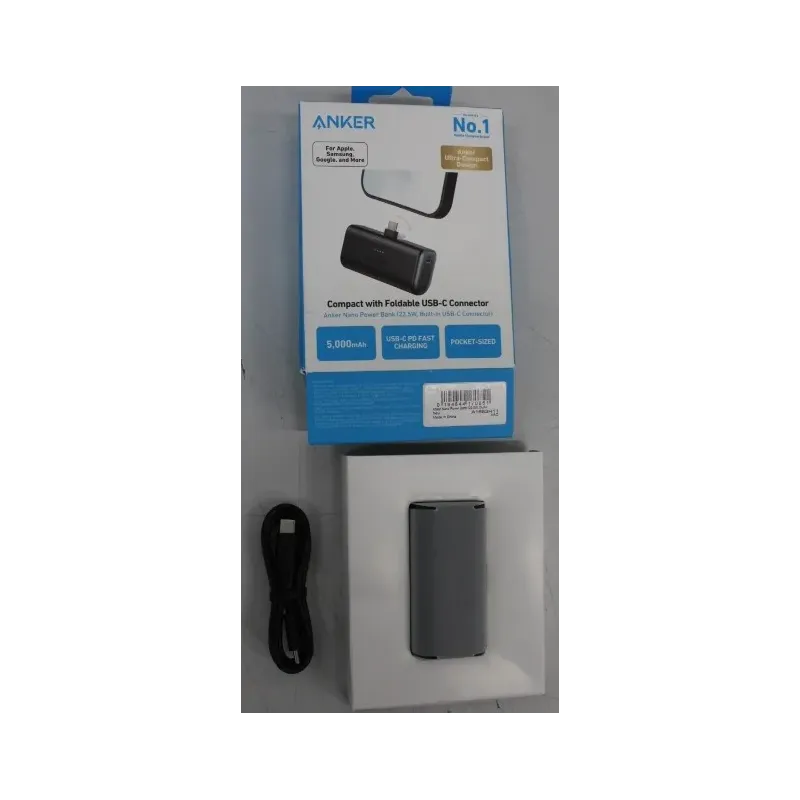 SALE OUT. Anker Nano Power Bank Built-In with USB-C Connector A1653H11 5000 mAh Black DEMO