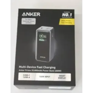 SALE OUT. Anker Power Bank, 200 W Prime 20000 mAh Black UNPACKED, SMALL  SCRATCHED ON TOP