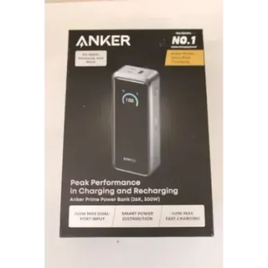 SALE OUT. Anker Prime power bank - USB, 2 x USB-C - 300 Watt 26250 mAh Black UNPACKED, SMALL SCRATCHED ON TOP EDGE