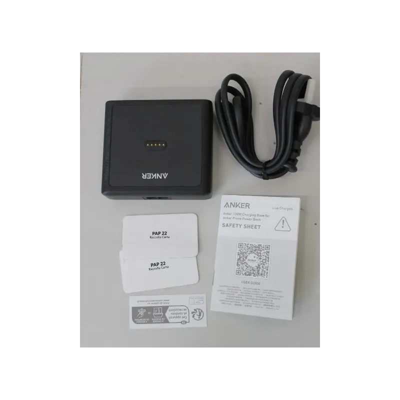 SALE OUT. Anker Prime Charging Base for Power Bank, 100W A1902311 Black UNPACKED, DAMAGED PACKAGING, SCRATCHED