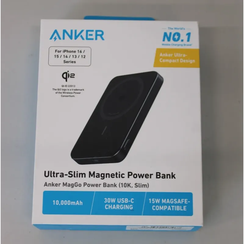 SALE OUT. Anker MagGo Wireless Powerbank (With 30W C port, Ultra slim) A1664H11 10000 mAh Black DEMO