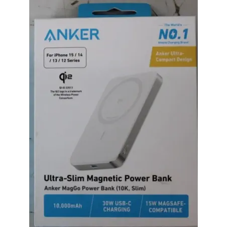 SALE OUT. SALE OUT. Power Bank MagGo 10000 mAh White DAMAGED SEAL STICKER