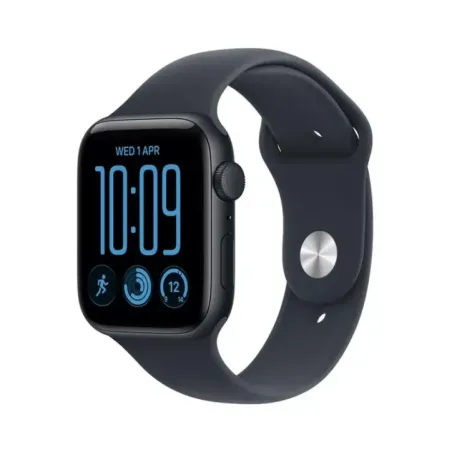 Apple Watch SE 3 GPS 44mm Midnight Alu, Blue Sport Band - M/L
