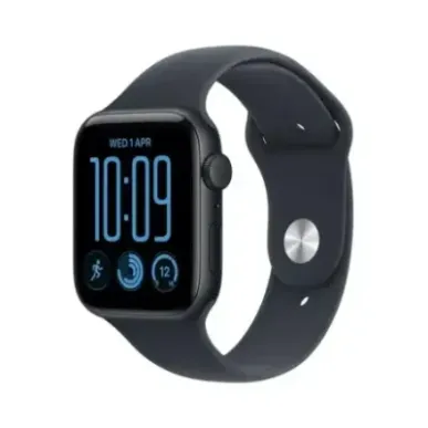 Apple Watch SE 3 GPS 44mm Midnight Alu, Blue Sport Band - M/L