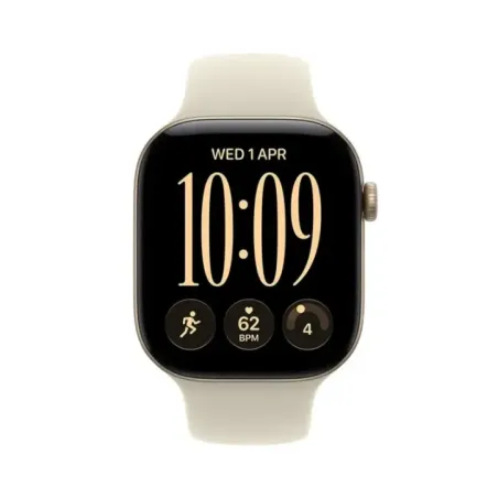 Apple Watch 12 GPS 46mm Light Gold Alu, Sand Sport Band - S/M