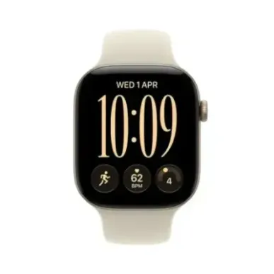 Apple Watch 12 GPS 46mm Light Gold Alu, Sand Sport Band - S/M