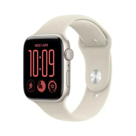 Apple Watch SE 3 GPS 44mm Starlight Alu, Sand Sport Band - S/M