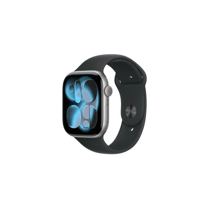 Apple Watch Series 11 space grey aluminium 46mm 5G black sport band Size M/L