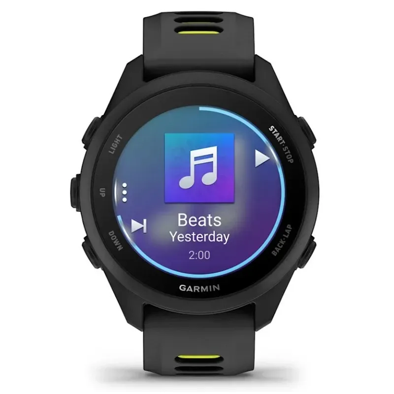 Garmin Forerunner 170 Music 3.05 cm (1.2") AMOLED 42 mm Digital 390 x 390 pixels Touchscreen Black GPS (satellite)