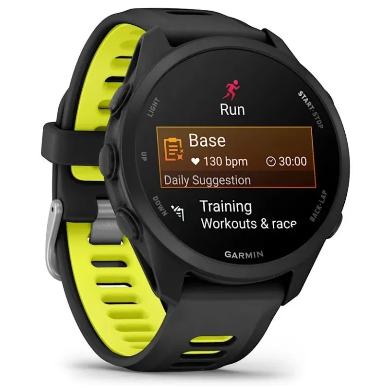 Garmin Forerunner 170 Music 3.05 cm (1.2") AMOLED 42 mm Digital 390 x 390 pixels Touchscreen Black GPS (satellite)