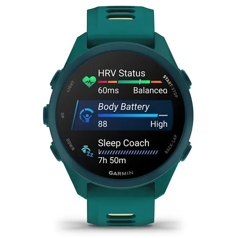 Garmin Forerunner 170 Music 3.05 cm (1.2") AMOLED 42 mm Digital 390 x 390 pixels Touchscreen Green GPS (satellite)