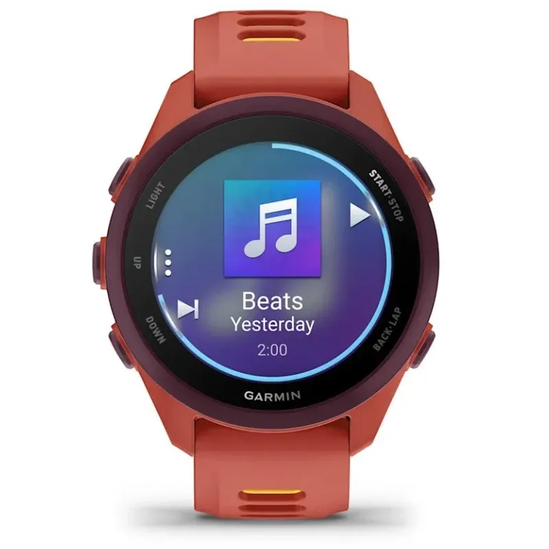 Garmin Forerunner 170 Music 3.05 cm (1.2") AMOLED 42 mm Digital 390 x 390 pixels Touchscreen Pink GPS (satellite)