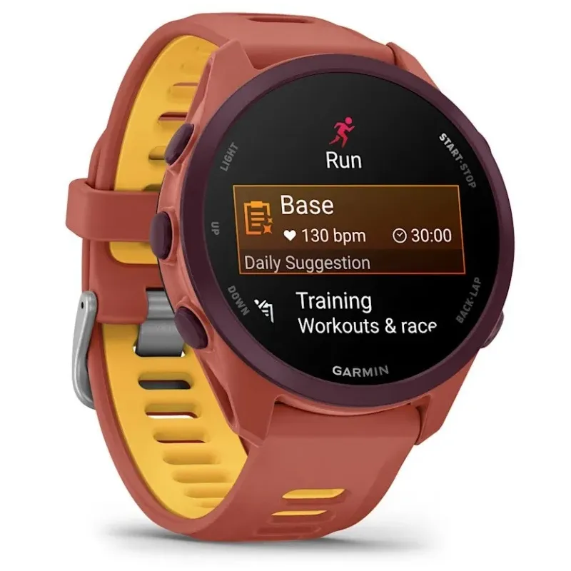 Garmin Forerunner 170 Music 3.05 cm (1.2") AMOLED 42 mm Digital 390 x 390 pixels Touchscreen Pink GPS (satellite)