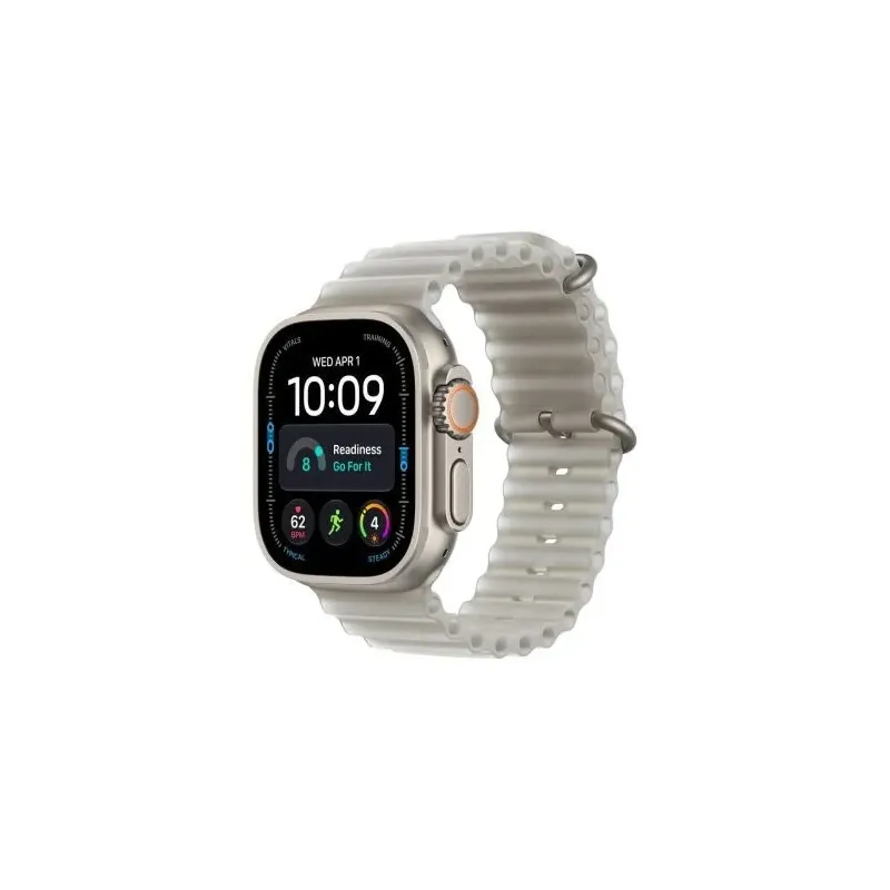 Apple Watch Ultra 4 (2026) GPS + Cellular 5G 49mm Natural Titanium Case with Translucent Grey Ocean Band EU MJAD4