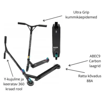 Triki tõukeratas Raven Evolution Slick Color