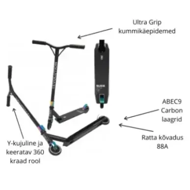 Triki tõukeratas Evolution Slick Kollane